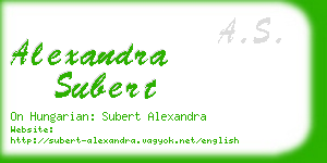 alexandra subert business card